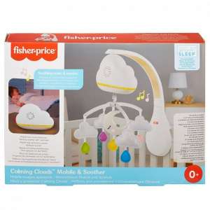 FISHER-PRICE CALMING CLOUDS MOBILE & SOOTHER музыкальные